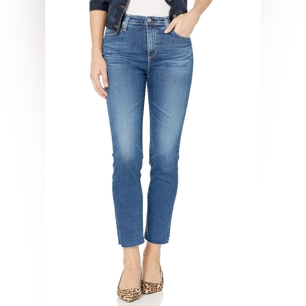 AG Adriano The Isabelle High Rose Straight Crop Size 27R